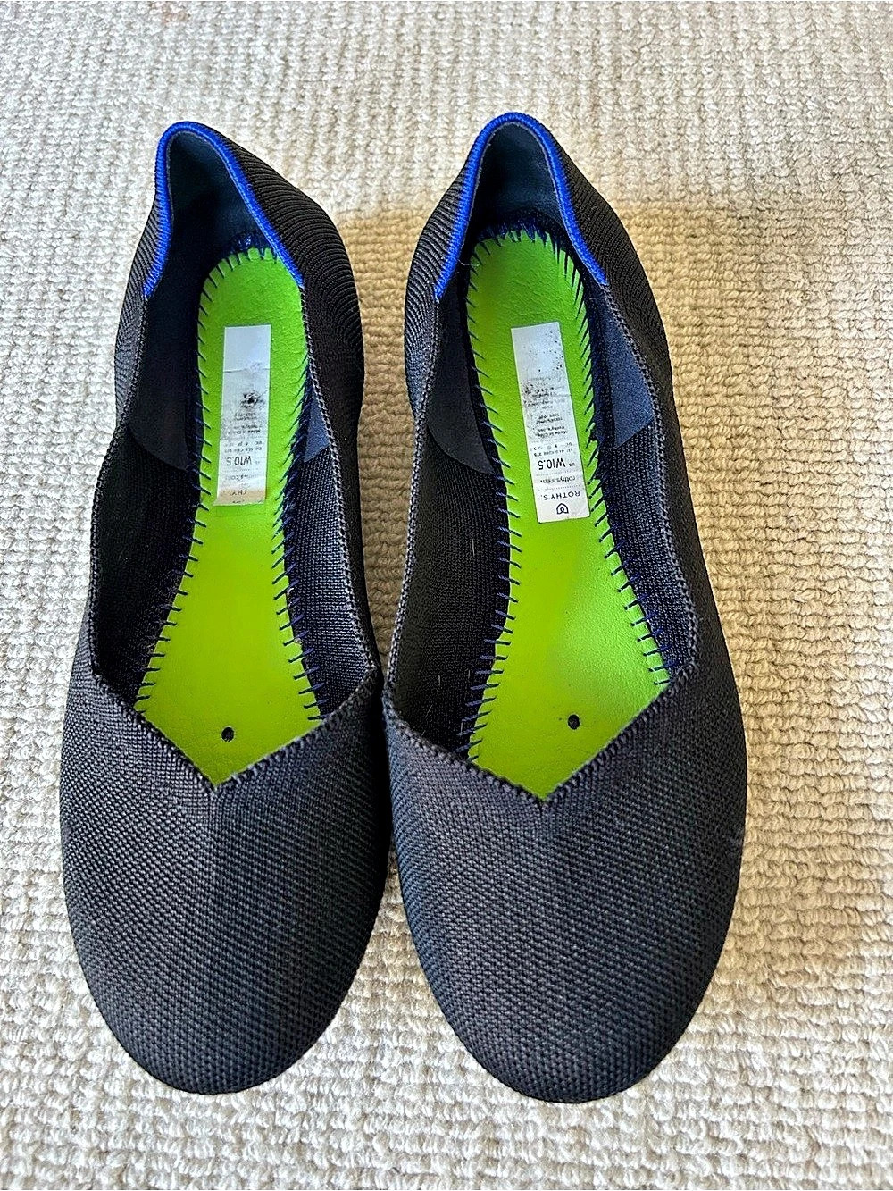 Missing  Insoles  Rothy's Black Flats US 10.5